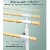 Studio Ballet Barre, Lifting Mobile Ballet Bar Portable for Home, Freestanding Adjustable Dance Sticks for Stretch, Workouts (White 1 m) view 2
