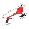 Adjustable Snow Racer Sled, Multifunctional Snow Bike Sled with Steering Wheel, Ski Sled Slider Board with Pill Rope, Load up to 190lbs, for Skiing & Skating view 2