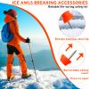 Gisafai 4 Pcs Retractable Ice Safety Picks Kits for ICES Fishing Skating Emergency Gear Accessories Portable Picks and Safety Whistle Tool Ice Spearing Equipment Winter Activities(Orange,Classic) view 3