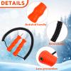 Gisafai 4 Pcs Retractable Ice Safety Picks Kits for ICES Fishing Skating Emergency Gear Accessories Portable Picks and Safety Whistle Tool Ice Spearing Equipment Winter Activities(Orange,Classic) view 4