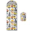 Axolotl Cartoon Construction Vehicles Sleeping Bag for Kids BoysLightweight Warm Cold Weather Sleeping Bags,Waterproof Portable Sleeping Bag for Camping Backpacking Outdoor Indoor 3-4 Seasons,Yellow view 1