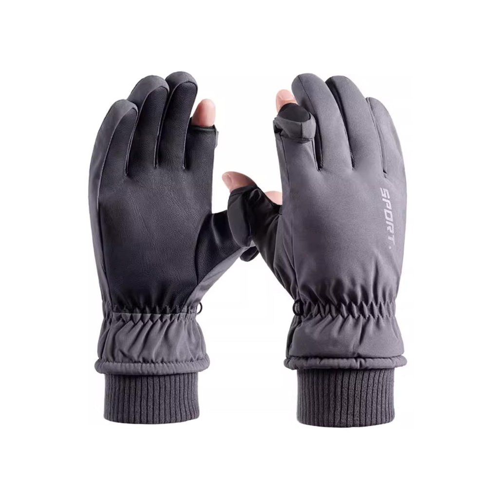Cozy Men's Cotton Gloves Winter Riding Warm Touch Screen Padded Thickened Outdoor Ski Gloves 1 Pair Gift