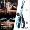 Vulken Tricep Rope Cable Attachment, 28.7 Inch & 22 Inch Two Lengths Built in One Pull Down Rope, Triceps Extension Straps Gym Equipment, Home Workout Handles for Resistance Bands, Blue Camo view 2