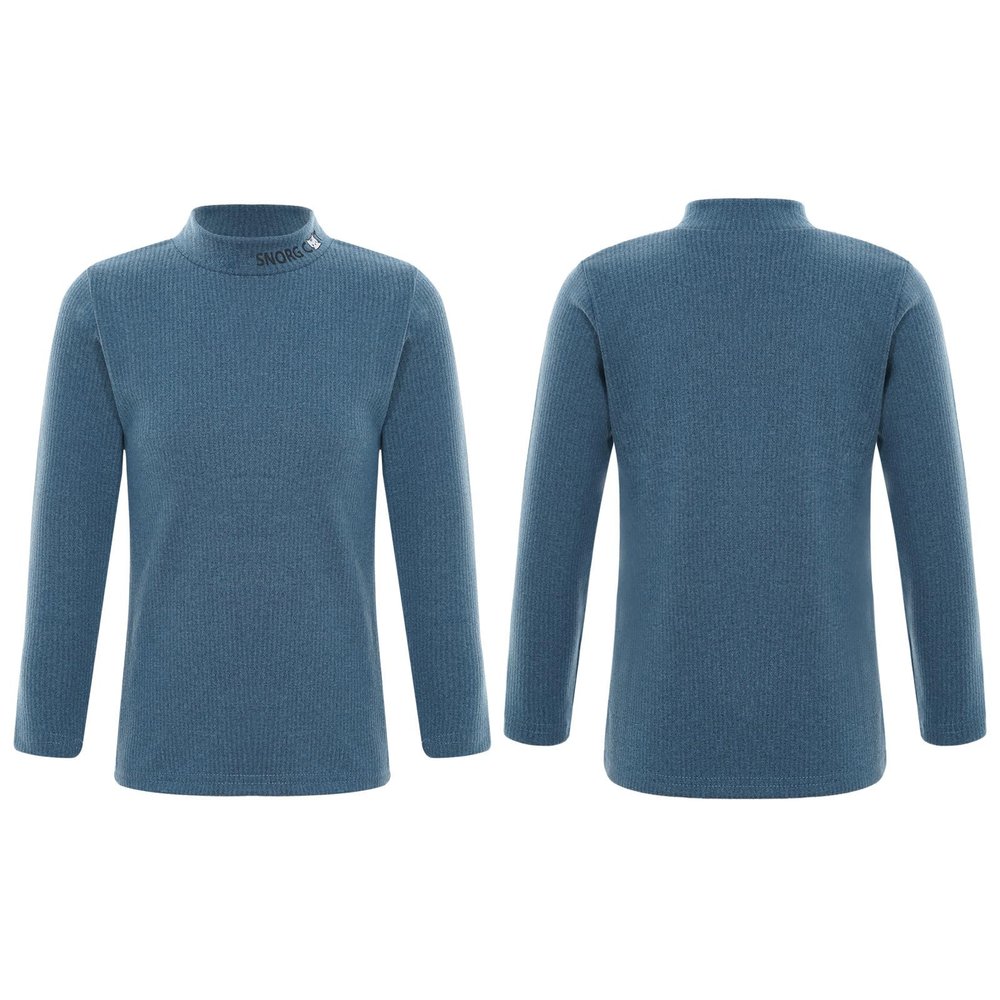 LiiYii Boys' Girls' Fleece Lined Undershirt Underwear Base Layer Tops Long Sleeve Thermal Compression Shirt Dark Blue 11-12 Years