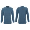 LiiYii Boys' Girls' Fleece Lined Undershirt Underwear Base Layer Tops Long Sleeve Thermal Compression Shirt Dark Blue 11-12 Years view 1