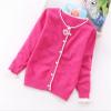 HYYSXBW Little Girl Knit Cardigan Sweater - Toddler Button Down School Uniforms Cardigan Sweaters (US, Age, 5 Years, 6 Years, Rose) view 2
