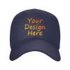 Baseball Hat Caps Personalized Custom for Men and Women Cap Customized with Pattern Logo or Text, Navy-Blue view 1
