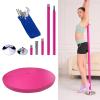 NUNETH Silicone Dance Pole with Pole Crash Mat, 7.5-10ft Pro Pink Stripping Pole for Training Exercise, Portable Dancing Pole with Removable Extension Tube (Color : Height 2.3-2.75 m(7.5 ft-9 ft)) view 1