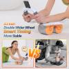 2026 New Ab Roller Wheel with Timer & Knee Mat,Automatic Rebound Abdominal Wheel with Elbow Support Ab Workout Equipment for Strengthening Core Muscles Abs Exercise Roller for Women Men (Orange) view 4