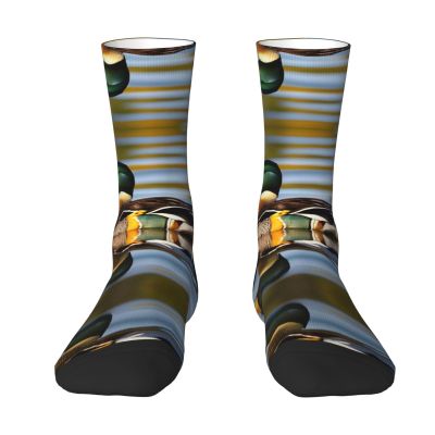 ZISHAK Mallard Duck Adult Sports Socks-Men'S Cotton Mid-Calf Socks:A Fusion Of Comfort,Style,And Functionality