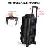 WOLT 3 Ball Bowling Bags with Wheels,Bowling Bags 3 Ball Roller with Separate Shoe Compartment and Accessory Pocket, Retractable Handle Extends to 38(black) view 3