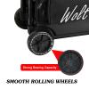 WOLT 3 Ball Bowling Bags with Wheels,Bowling Bags 3 Ball Roller with Separate Shoe Compartment and Accessory Pocket, Retractable Handle Extends to 38(black) view 4