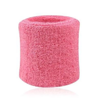 AMPUTEE 2PCS Colorful Unisex Sport Sweatband Wristband Cotton Protector Running Badminton Basketball Brace Terry Cloth (Color : Pink, Size : A)