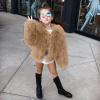 Children Winter Faux  Coat Kids Baby Girls Jacket Windproof Thick Warm Outerwear Clothes (Khaki, 5-6 Years) view 2