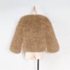 Children Winter Faux  Coat Kids Baby Girls Jacket Windproof Thick Warm Outerwear Clothes (Khaki, 5-6 Years) view 4
