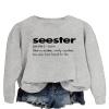 HHLLEOJK Sister Sweatshirt for Women Seester Like A Sister Only Cooler Printed Sweatshirt Crew Neck Pullover Top Lightweight view 1
