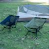 iClimb Ultralight Compact Camping Folding Beach Chair with Anti-Sinking Large Feet and Back Support Webbing (Green - Triangular Frame) view 2