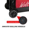 WOLT 3 Ball Bowling Bags with Wheels,Bowling Bags 3 Ball Roller with Separate Shoe Compartment and Accessory Pocket, Retractable Handle Extends to 38(red) view 4