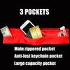 Running Belt for Women & Men, Runners Fanny Pack.Pockets with Zippers.hidden money belt for travel. Slim Thin Elastic Waistband.Marathon Jogger Sport Workout Fitness Exercise Gym Phone Holder Belt. view 2