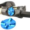 QANYEGN Front Fork Valve Cover, Bike Front Fork Cap Suspension Cover, Bike Air Valve Top Cap for Mountain Bicycle Road Bike MTB (Blue) view 3