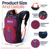 Shinylin Kids Hydration Backpack with 1.5L Water Bladder Hiking Backpack Lightweight for Boys or Girls Children Biking Climbing Running Cycling(Classic,Purple) view 2