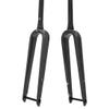 700C Carbon Rigid Fork Gravel Road Bike Fork Disc Brake 12 * 100mm Thru Axle Front Fork 1-1/2 Tapered with Shelf Hole view 1