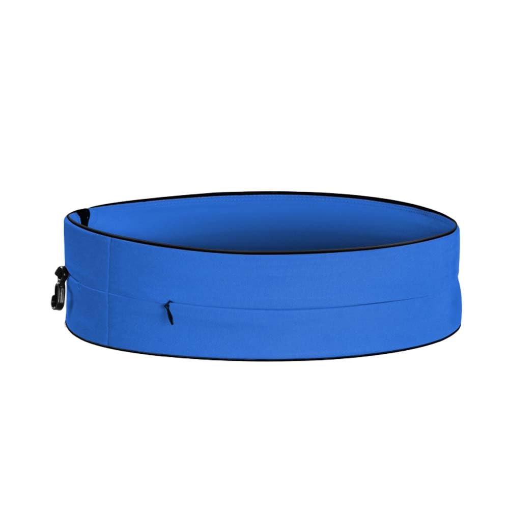 Running Belt for Women & Men, Runners Fanny Pack.Pockets with Zippers.hidden money belt for travel. Slim Thin Elastic Waistband.Marathon Jogger Sport Workout Fitness Exercise Gym Phone Holder Belt.
