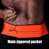 Running Belt for Women & Men, Runners Fanny Pack.Pockets with Zippers.hidden money belt for travel. Slim Thin Elastic Waistband.Marathon Jogger Sport Workout Fitness Exercise Gym Phone Holder Belt. view 3