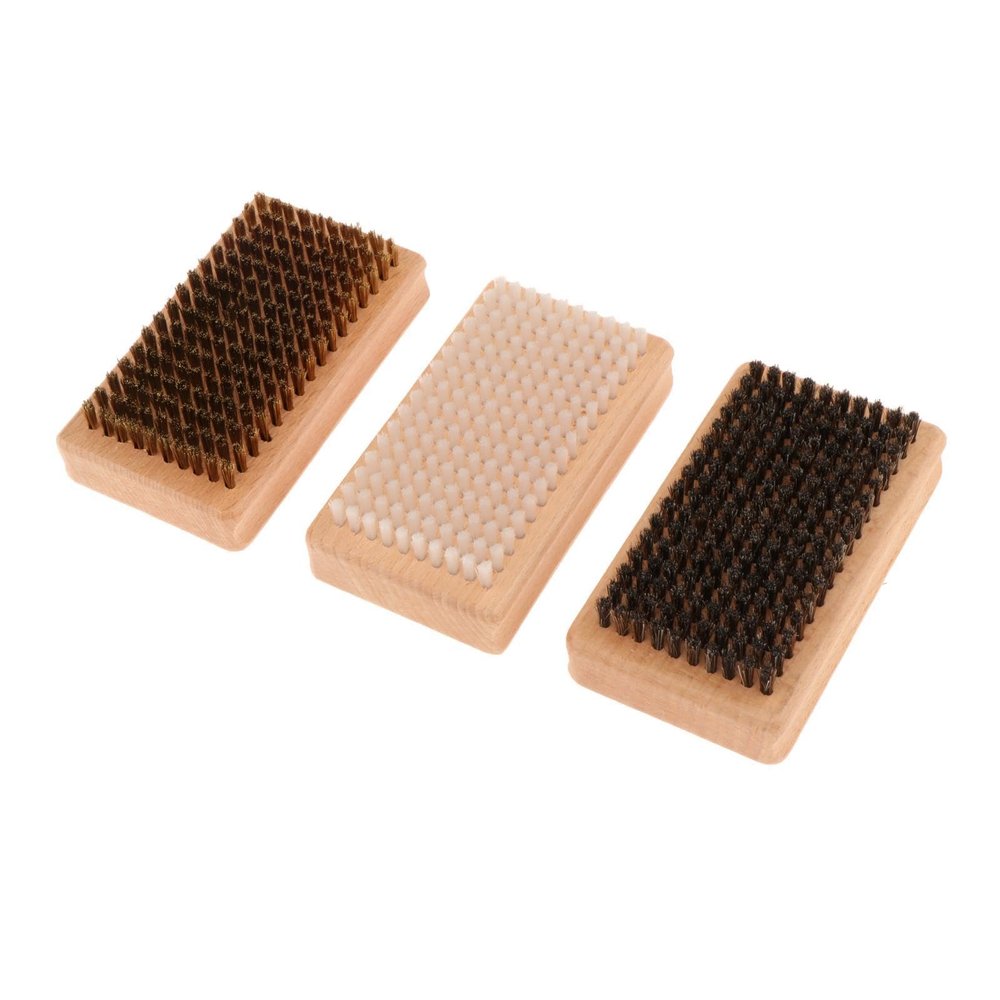  3Pcs Snowboard Wax Brush Kit Ski Wax Brushes Horsehair Brush Maintenance Skiing Board Brush Ski Waxing Brush for Ski Outdoor