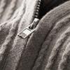 SWJGLITTR Men's Quarter Zip Sweater Male Slim FitMock Neck Knitted Pullover Men Casual Soft Polo Sweaters (XX-Large,Khaki) view 2