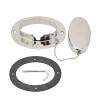 Kuuleyn Chain Deck Tube, Oval Hawse Pipe, 304 Stainless Steel Chain Deck Pipe with Rubber Gasket 6.32x4.47in Base 4.3x2.31in Hole Marine Yacht Accessories view 2