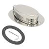 Kuuleyn Chain Deck Tube, Oval Hawse Pipe, 304 Stainless Steel Chain Deck Pipe with Rubber Gasket 6.32x4.47in Base 4.3x2.31in Hole Marine Yacht Accessories view 3