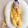 Newborn Baby Cute Animal Hooded 3D Frog Duck Jumpsuit Winter Long Sleeve Solid Romper Bodysuit (Yellow, 12-18 Months) view 2