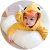 Newborn Baby Cute Animal Hooded 3D Frog Duck Jumpsuit Winter Long Sleeve Solid Romper Bodysuit (Yellow, 12-18 Months) view 3
