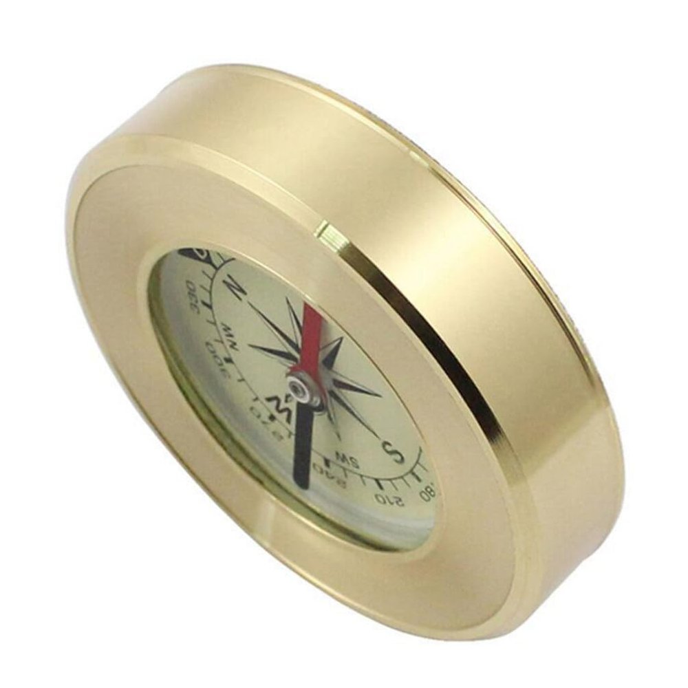 Brass Compass Pocket Navigation Compass for Camping Hiking Outdoor Adventures Accurate Geology Elegant Design