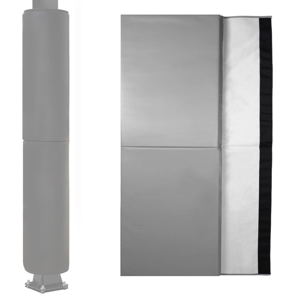 6 Feet Tall Round and Square Pole Pad, Wrap Around Pole & Post Padding, 2" Thick Heavy Duty Safety Pole Pads, Fits 2.5"- 6.5" Diameter Basketball Pole, Basement Pole, Playground Pole, Garage Pole etc.