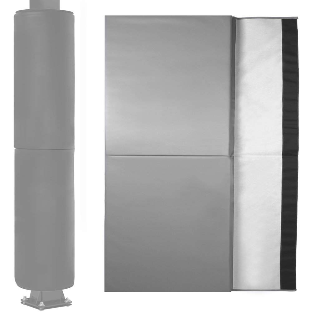 6 Feet Tall Round and Square Pole Pad, Wrap Around Pole & Post Padding, 2" Thick Heavy Duty Safety Pole Pads, Fits 2.5"- 6.5" Diameter Basketball Pole, Basement Pole, Playground Pole, Garage Pole etc.