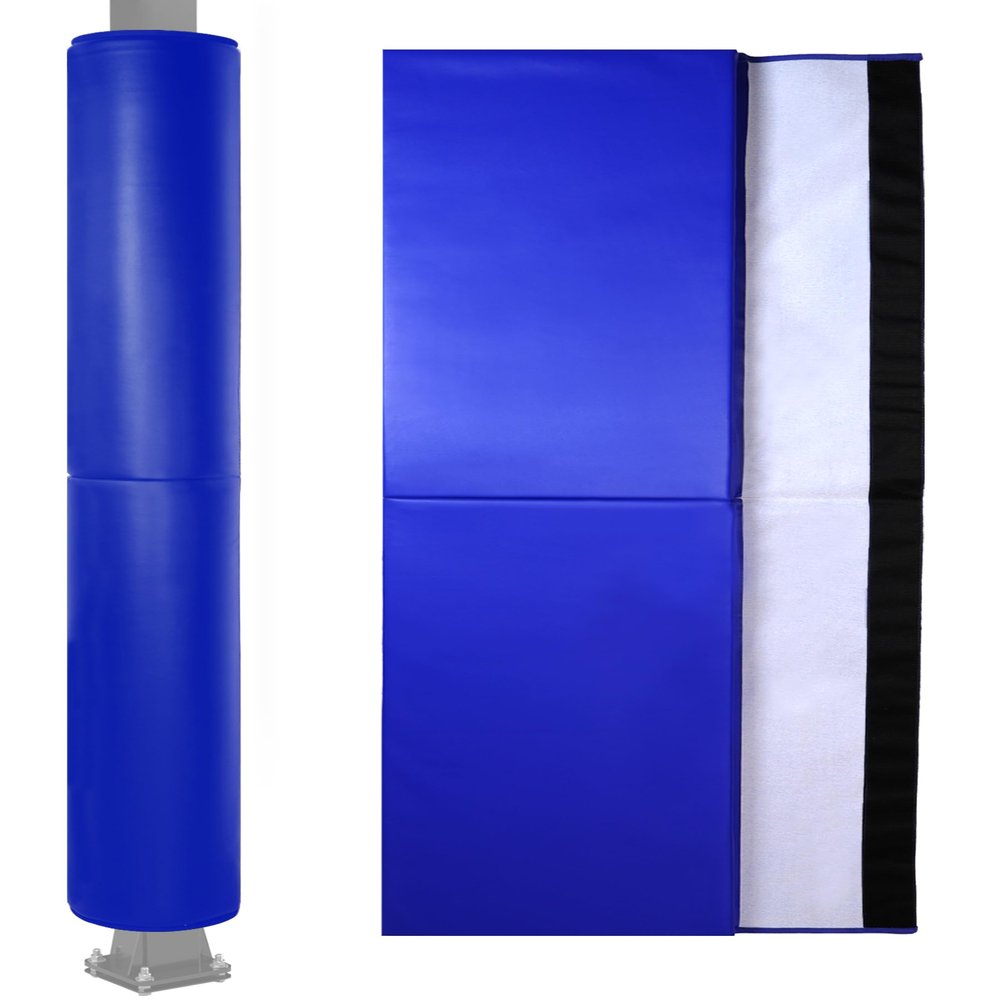 6 Feet Tall Round and Square Pole Pad, Wrap Around Pole & Post Padding, 2" Thick Heavy Duty Safety Pole Pads, Fits 2.5"- 6.5" Diameter Basketball Pole, Basement Pole, Playground Pole, Garage Pole etc.