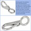 Stainless Steel 316 Spring Snap Hook  Fixed Eye Clip for Boat, Flag Pole, Keychain, Car Keys | Rustproof Snap Shackle with High-Strength Locking Mechanism | Quality Snap Clip Leash Hook view 2