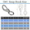Stainless Steel 316 Spring Snap Hook  Fixed Eye Clip for Boat, Flag Pole, Keychain, Car Keys | Rustproof Snap Shackle with High-Strength Locking Mechanism | Quality Snap Clip Leash Hook view 4