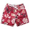 Wes and Willy NCAA Mens Floral Swim Trunks, Boston College Eagles, Wine, XXXL view 1