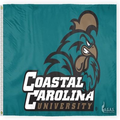 AGAS Coastal Carolina University Flag Chanticleers CCU Flags - Polyester material with Brass Grommets 3 x 5 Feet - Officially Licensed College Flags