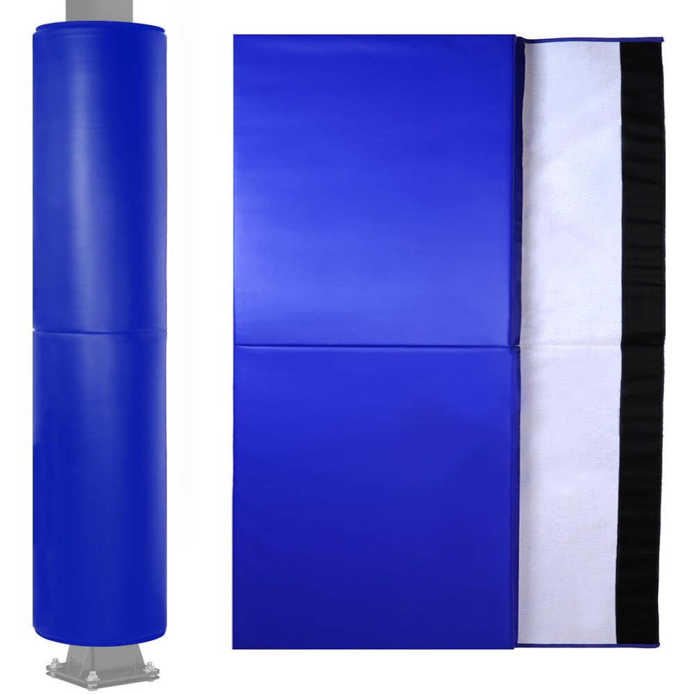 6 Feet Tall Round and Square Pole Pad, Wrap Around Pole & Post Padding, 2" Thick Heavy Duty Safety Pole Pads, Fits 2.5"- 6.5" Diameter Basketball Pole, Basement Pole, Playground Pole, Garage Pole etc.