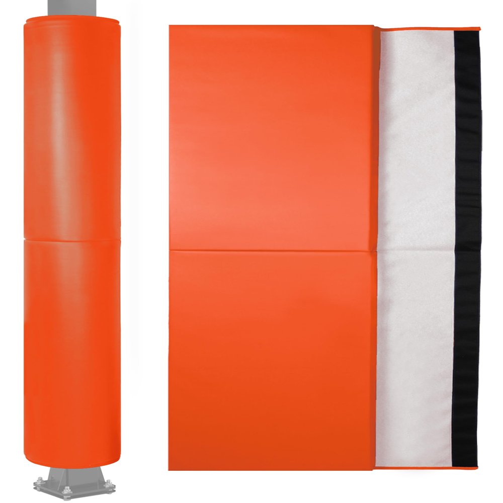 6 Feet Tall Round and Square Pole Pad, Wrap Around Pole & Post Padding, 2" Thick Heavy Duty Safety Pole Pads, Fits 2.5"- 6.5" Diameter Basketball Pole, Basement Pole, Playground Pole, Garage Pole etc.