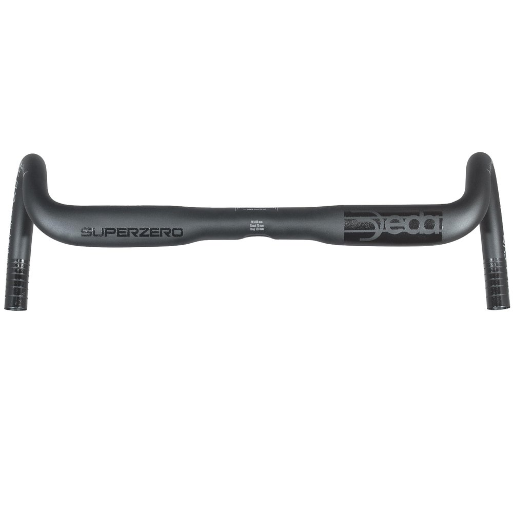 Deda Elementi Superzero Gravel Alloy Handlebars, Polish on Black (PoB), 46cm