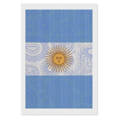 Argentina Paisley Flag Diamond Art Painting Kits Full Square Drill DIY Picture Art Crafts for Home Wall Decor 8"x12"