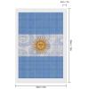 Argentina Paisley Flag Diamond Art Painting Kits Full Square Drill DIY Picture Art Crafts for Home Wall Decor 8"x12" view 2