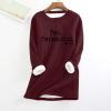 Womens Yes I'm Still Cold Me 24:7 Funny Letter Print Crewneck Sweathirts Winter Warm Sherpa Fleece Lined Pullover Tunic Tops view 2