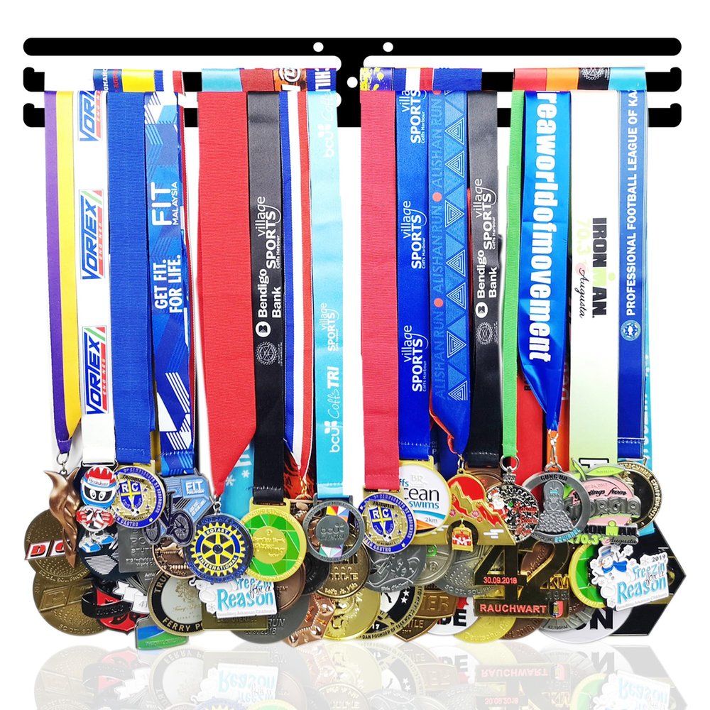 Race Medal Holder Wall Hanger,Marathon Medal Display and Runner Medal Hanger Display,Running Medal Display, Running Medal Hanger Display,Medal Holder for Wall, Sports Medal Hanger Display Gifts