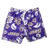 Wes and Willy NCAA Mens Floral Swim Trunks, James Madison Dukes, Grape, XL view 1